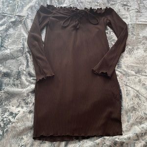 Black off the shoulder cotton dress Sz M never worn no tags